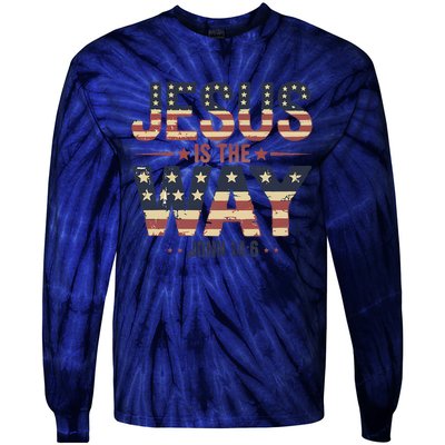 Jesus Is The Way John 146 Christian Pride Tie-Dye Long Sleeve Shirt