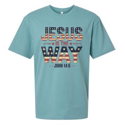 Jesus Is The Way John 146 Christian Pride Sueded Cloud Jersey T-Shirt