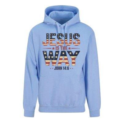 Jesus Is The Way John 146 Christian Pride Unisex Surf Hoodie