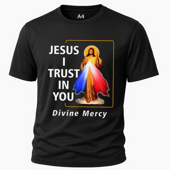 Jesus I Trust In You Divine Mercy Catholic Christian Cooling Performance Crew T-Shirt