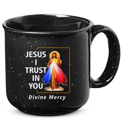Jesus I Trust In You Divine Mercy Catholic Christian 15oz Campfire Ceramic Mug