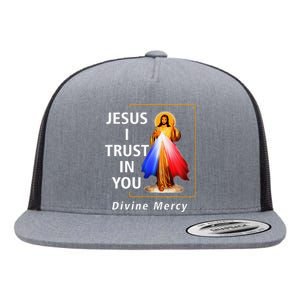 Jesus I Trust In You Divine Mercy Catholic Christian Flat Bill Trucker Hat