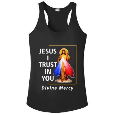Jesus I Trust In You Divine Mercy Catholic Christian Ladies PosiCharge Competitor Racerback Tank