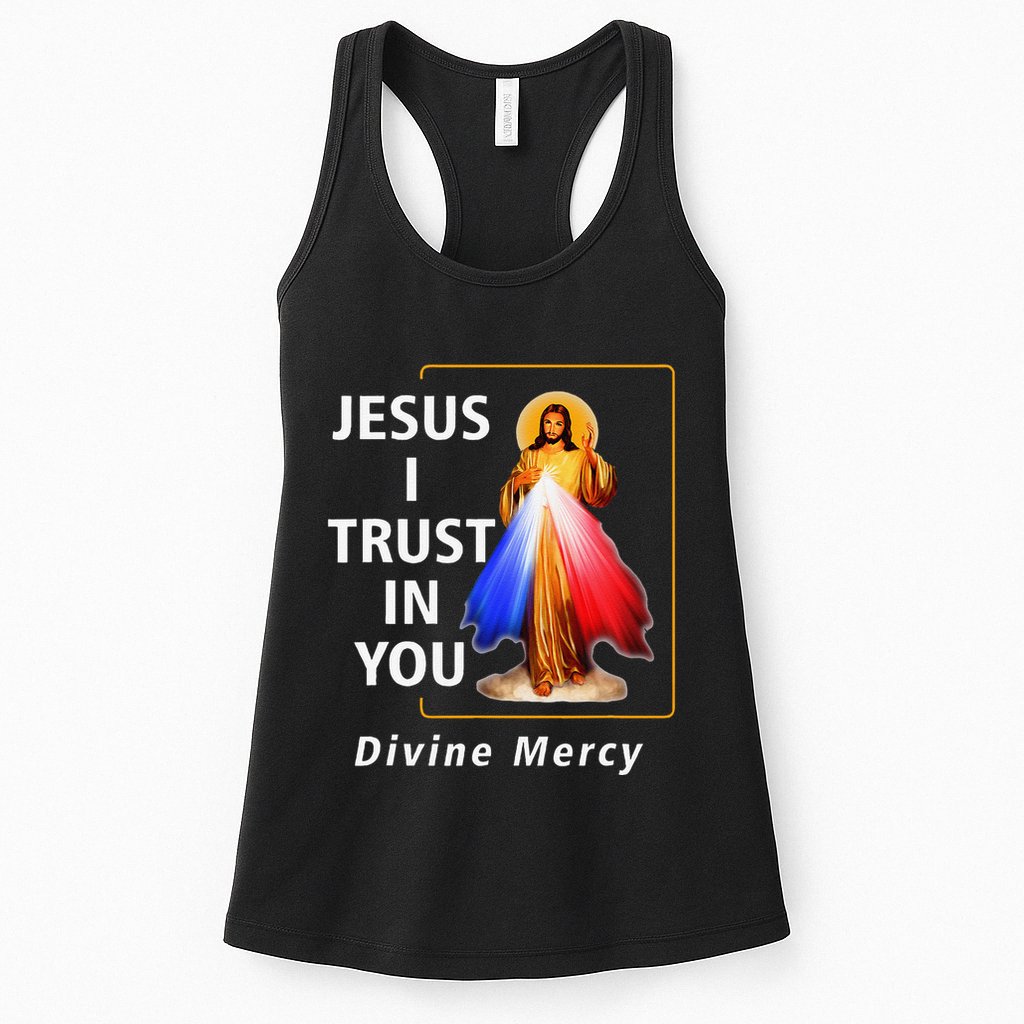 Jesus I Trust In You Divine Mercy Catholic Christian Womens Tank Top