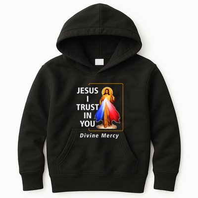 Jesus I Trust In You Divine Mercy Catholic Christian Kids Hoodie