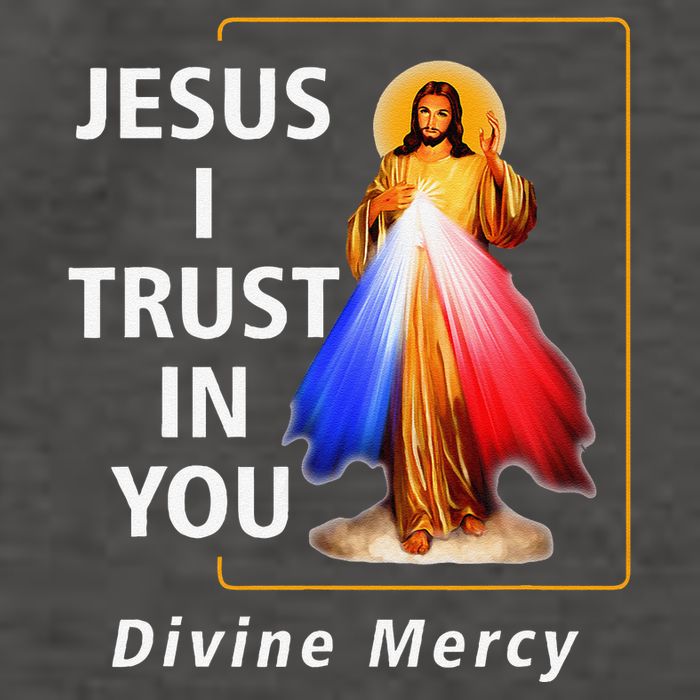 Jesus I Trust In You Divine Mercy Catholic Christian Vector Backpack