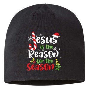 Jesus Is The Reason For The Season Christian Faith Christmas Sustainable Beanie