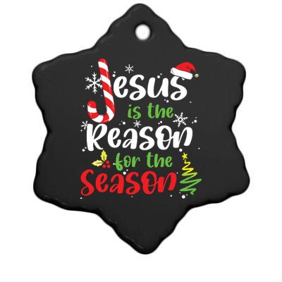 Jesus Is The Reason For The Season Christian Faith Christmas Ceramic Star Ornament