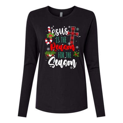 Jesus Is The Reason For The Season Holiday Christmas Womens Cotton Relaxed Long Sleeve T-Shirt