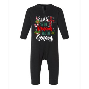 Jesus Is The Reason For The Season Holiday Christmas Infant Fleece One Piece