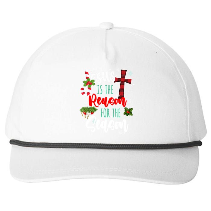 Jesus Is The Reason For The Season Holiday Christmas Snapback Five-Panel Rope Hat