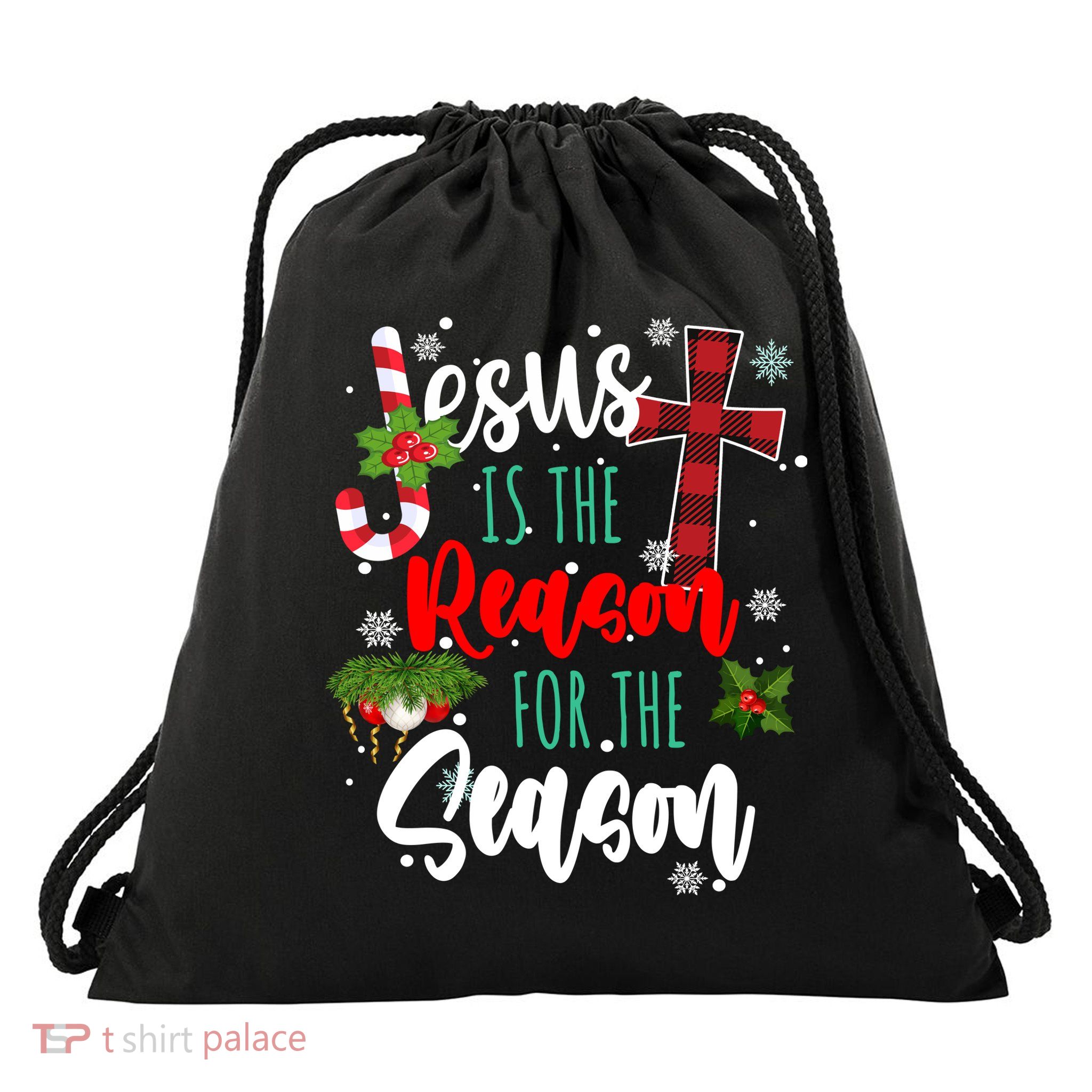 Jesus Is The Reason For The Season Holiday Christmas Drawstring Bag