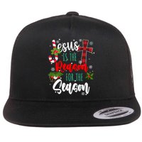 Jesus Is The Reason For The Season Holiday Christmas Flat Bill Trucker Hat