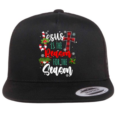 Jesus Is The Reason For The Season Holiday Christmas Flat Bill Trucker Hat