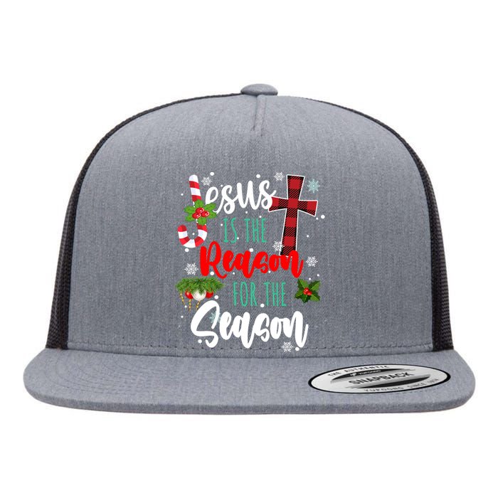 Jesus Is The Reason For The Season Holiday Christmas Flat Bill Trucker Hat