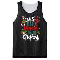 Jesus Is The Reason For The Season Holiday Christmas Mesh Reversible Basketball Jersey Tank