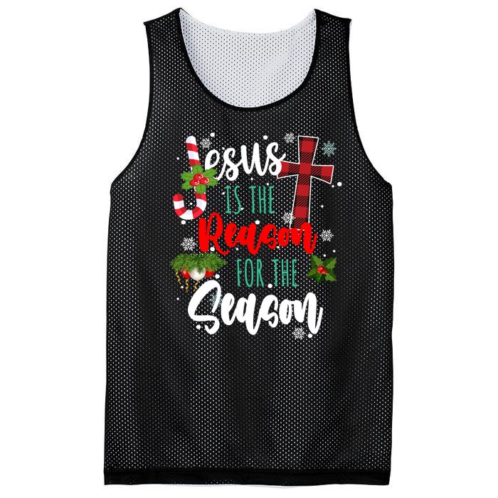 Jesus Is The Reason For The Season Holiday Christmas Mesh Reversible Basketball Jersey Tank