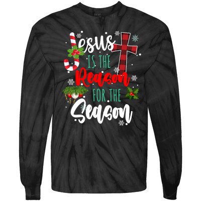 Jesus Is The Reason For The Season Holiday Christmas Tie-Dye Long Sleeve Shirt