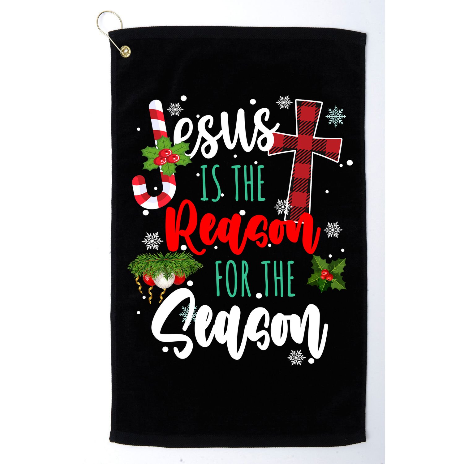 Jesus Is The Reason For The Season Holiday Christmas Golf Towel