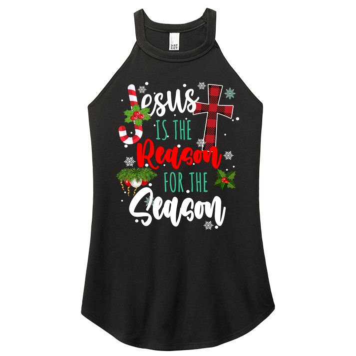 Jesus Is The Reason For The Season Holiday Christmas Women's Perfect Tri Rocker Tank