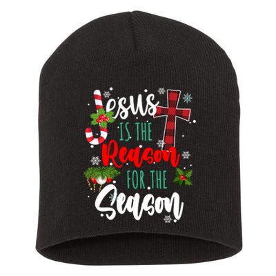 Jesus Is The Reason For The Season Holiday Christmas Short Acrylic Beanie