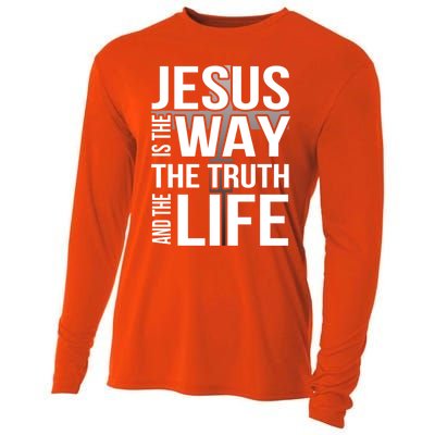 Jesus Is The Way The Truth And The Life Gift Cooling Performance Long Sleeve Crew