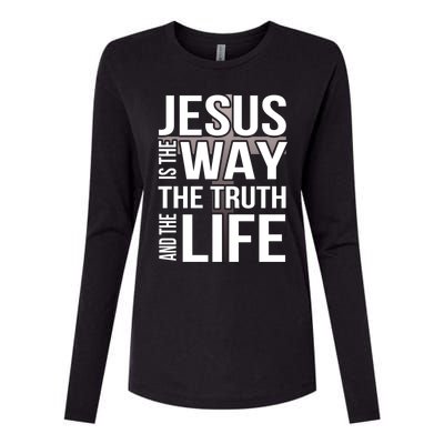 Jesus Is The Way The Truth And The Life Gift Womens Cotton Relaxed Long Sleeve T-Shirt