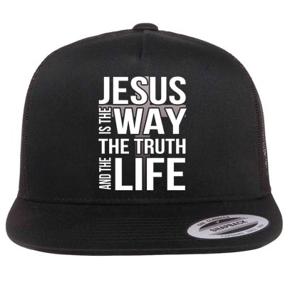 Jesus Is The Way The Truth And The Life Gift Flat Bill Trucker Hat
