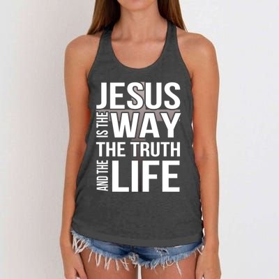 Jesus Is The Way The Truth And The Life Gift Women's Knotted Racerback Tank