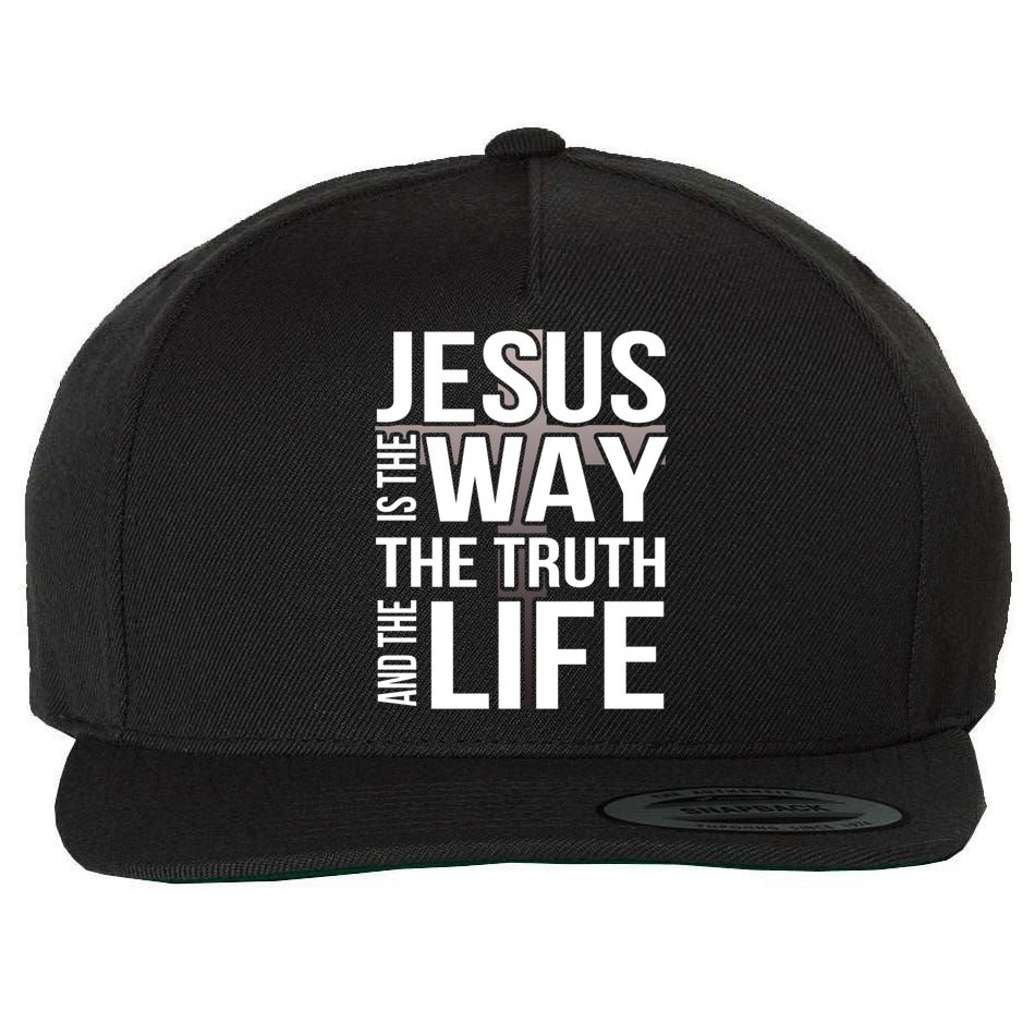 Jesus Is The Way The Truth And The Life Gift Wool Snapback Cap