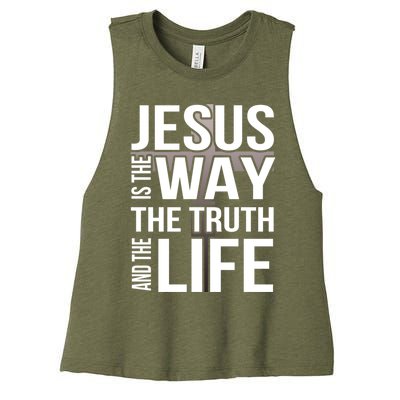 Jesus Is The Way The Truth And The Life Gift Women's Racerback Cropped Tank