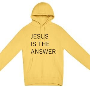 Jesus Is The Answer Premium Pullover Hoodie