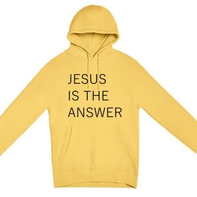 Jesus Is The Answer Premium Pullover Hoodie