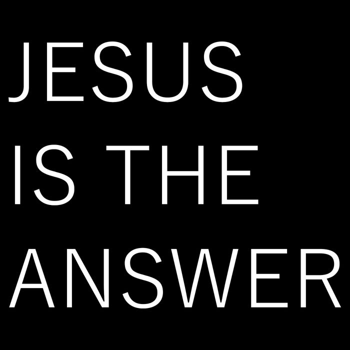 Jesus Is The Answer Flat Bill Trucker Hat