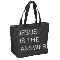 Jesus Is The Answer Zip Tote Bag