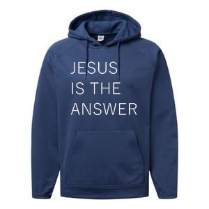 Jesus Is The Answer Performance Fleece Hoodie