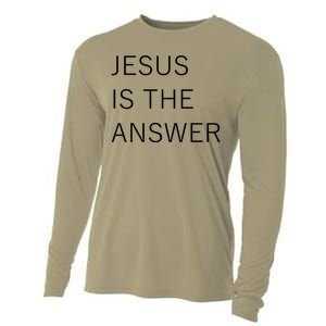 Jesus Is The Answer Cooling Performance Long Sleeve Crew