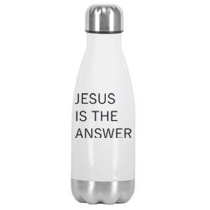 Jesus Is The Answer Stainless Steel Insulated Water Bottle