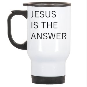 Jesus Is The Answer Stainless Steel Travel Mug