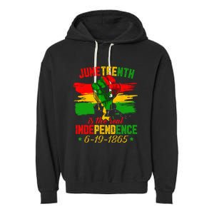 Juneteenth Is The Real Independence Day 1865 Freedom Pride Garment-Dyed Fleece Hoodie