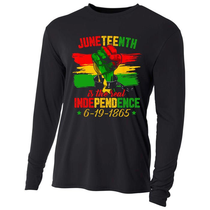 Juneteenth Is The Real Independence Day 1865 Freedom Pride Cooling Performance Long Sleeve Crew