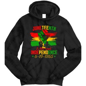 Juneteenth Is The Real Independence Day 1865 Freedom Pride Tie Dye Hoodie