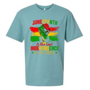 Juneteenth Is The Real Independence Day 1865 Freedom Pride Sueded Cloud Jersey T-Shirt