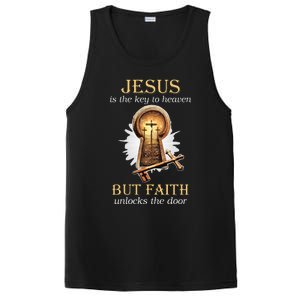 Jesus Is The Key To Heaven But Faith Unlocks Door Christian PosiCharge Competitor Tank