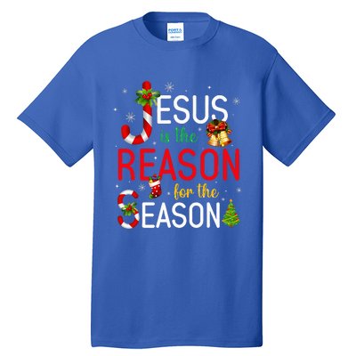 Jesus Is The Reason For The Season Xmas Christmas Candy Cane  Tall T-Shirt