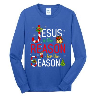 Jesus Is The Reason For The Season Xmas Christmas Candy Cane  Tall Long Sleeve T-Shirt