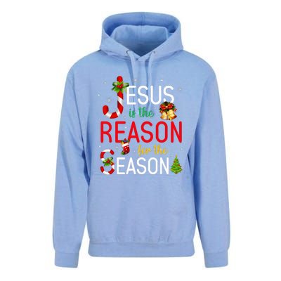 Jesus Is The Reason For The Season Xmas Christmas Candy Cane  Unisex Surf Hoodie