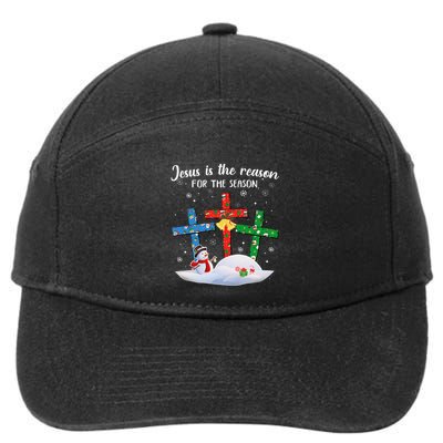 Jesus Is The Reason For The Season Christian Christmas Xmas 7-Panel Snapback Hat