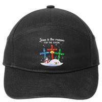 Jesus Is The Reason For The Season Christian Christmas Xmas 7-Panel Snapback Hat
