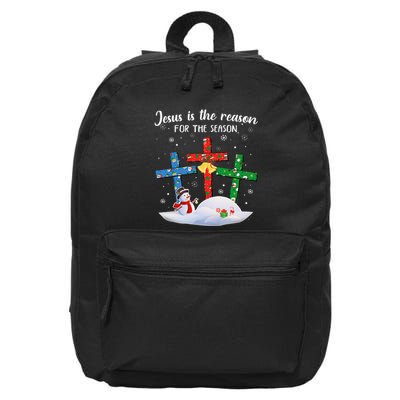 Jesus Is The Reason For The Season Christian Christmas Xmas 16 in Basic Backpack